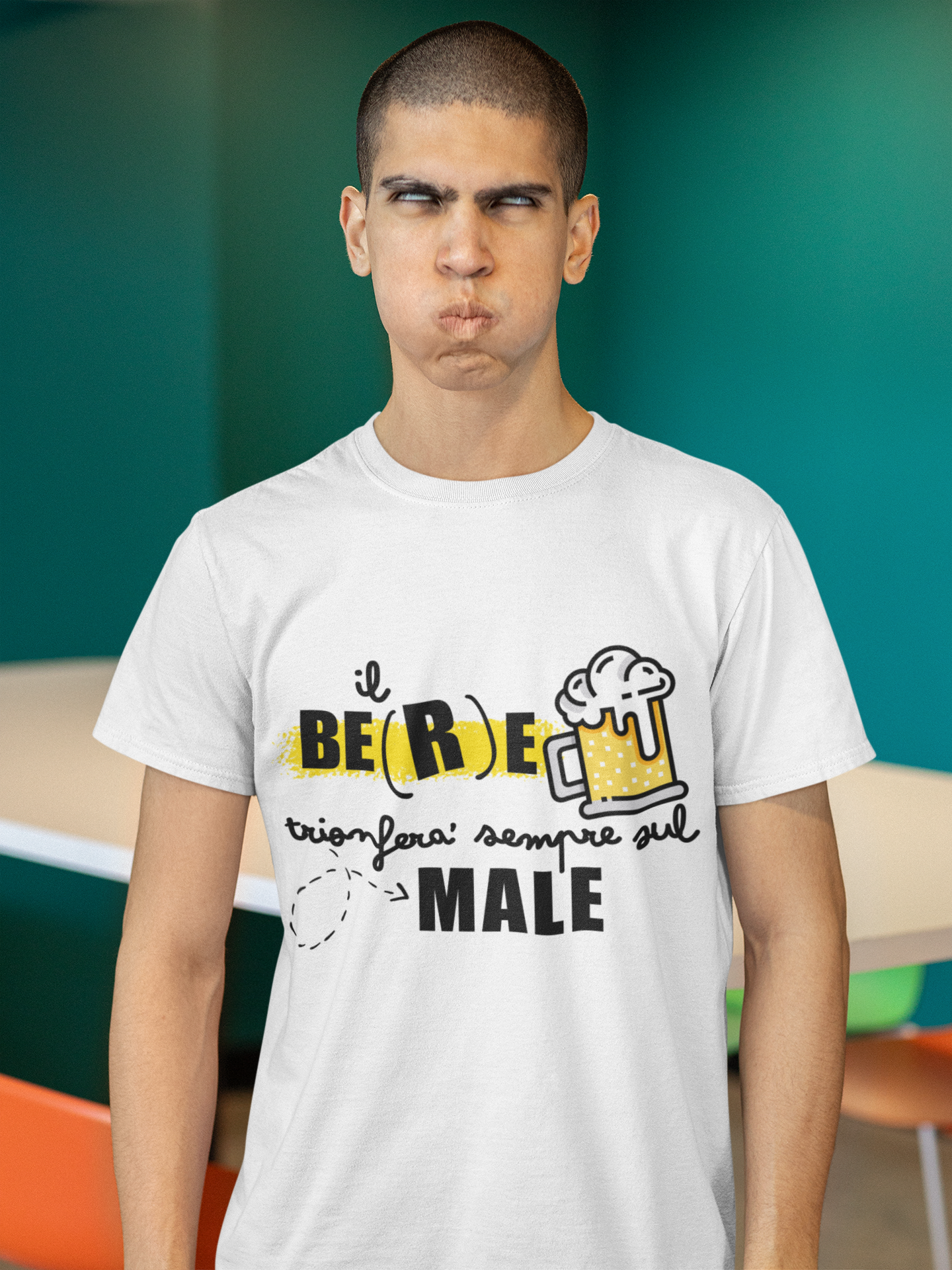 T-Shirt • IL BERE vincerà SEMPRE sul MALE