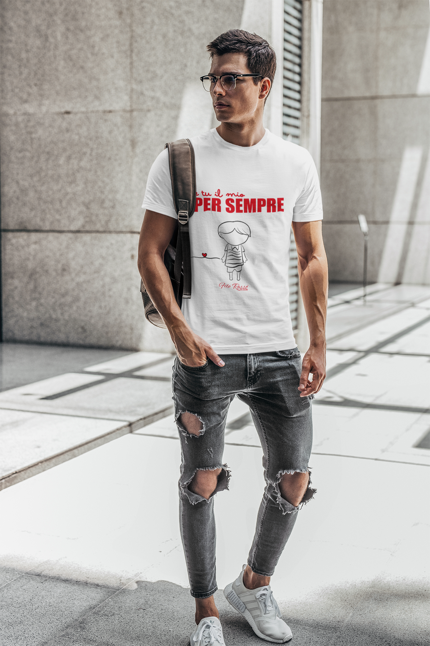 T-Shirt di COPPIA per LUI • Filo Rosso del Destino