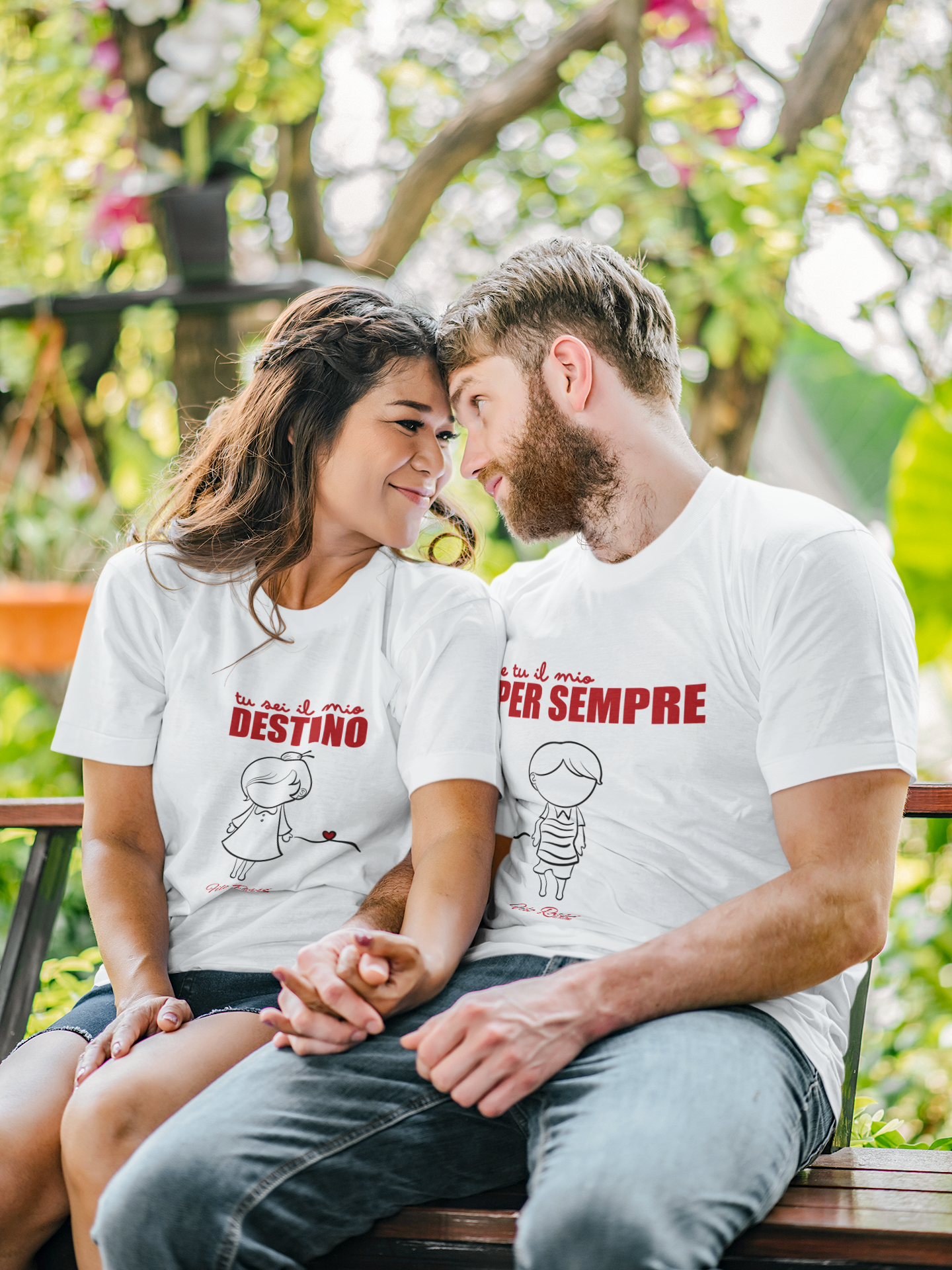T-Shirt di COPPIA per LEI • Filo Rosso del Destino