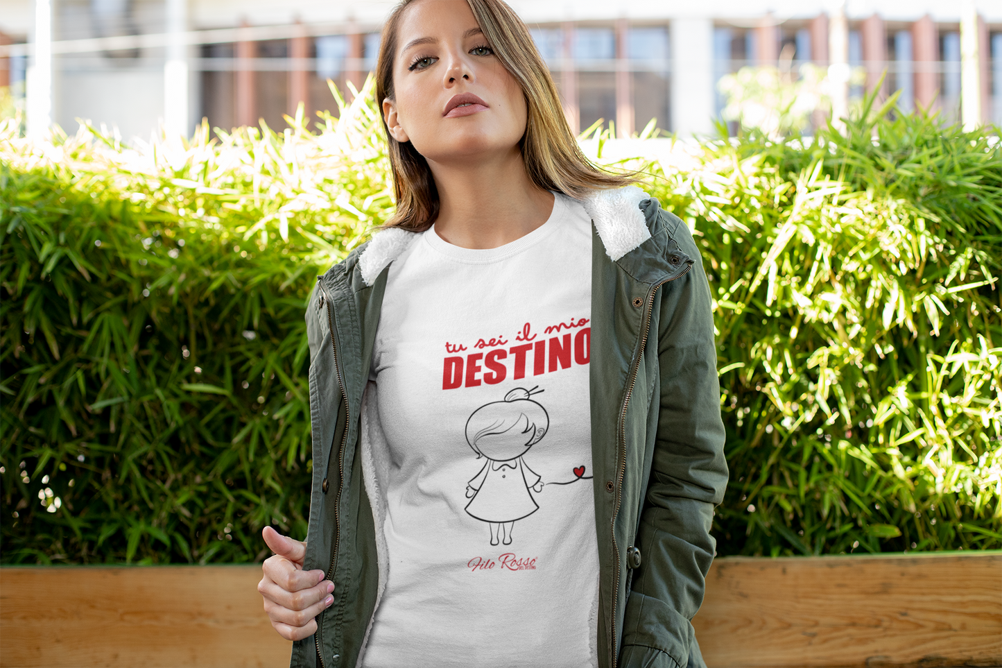 T-Shirt di COPPIA per LEI • Filo Rosso del Destino